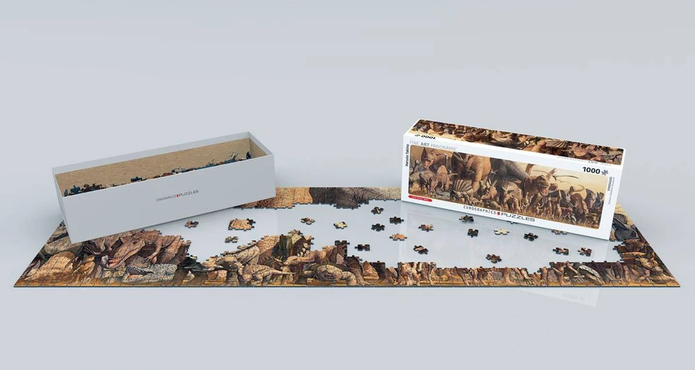 Eurographics Panoraminė dinozaurų dėlionė 1000 detalių – aukštos kokybės, 8+