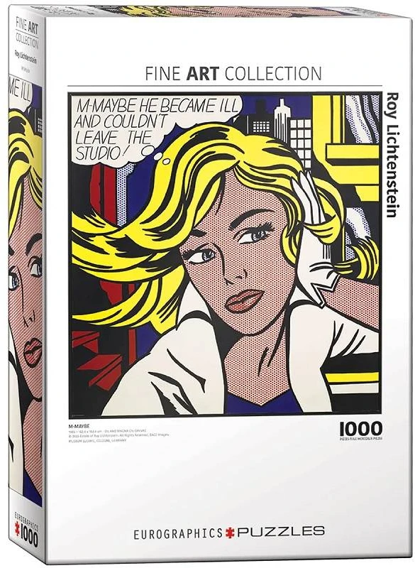Eurographics Roy Lichtenstein „M-Maybe“ 1000 detalių pop meno dėlionė suaugusiems