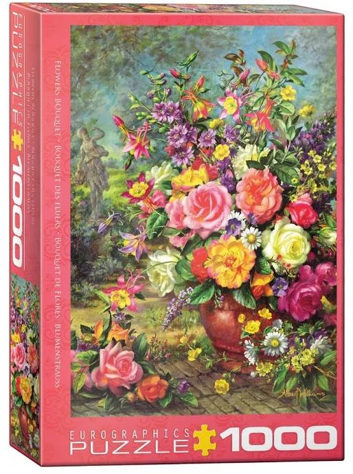 Eurographics Ryški gėlių puokštės dėlionė 1000 detalių, 49x67 cm nuo 12 m.