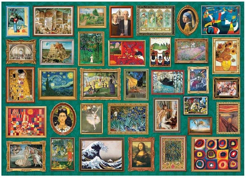 Eurographics Šedevrai 2000 dalių dėlionė – garsiausi meno paveikslai, 96×68 cm