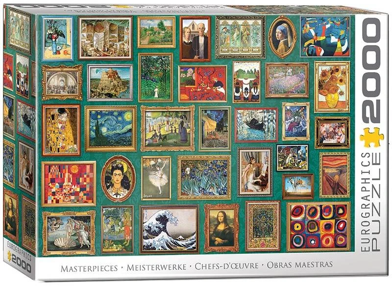 Eurographics Šedevrai 2000 dalių dėlionė – garsiausi meno paveikslai, 96×68 cm