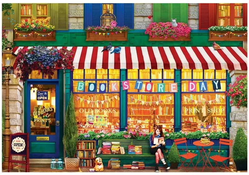 Eurographics Senasis knygynas – 2000 detalių dėlionė knygų mylėtojams, 96×68 cm