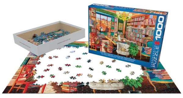 Eurographics „Senoji biblioteka“ 1000 detalių dėlionė su katėmis – premium kokybė