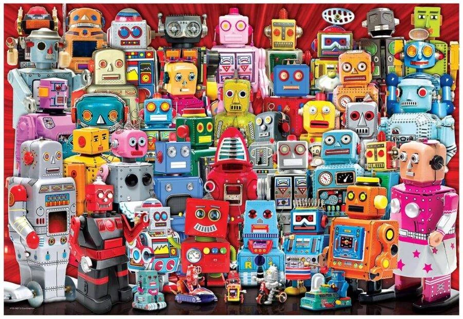 Eurographics Spalvinga robotų dėlionė 100 detalių vaikams nuo 10 m.