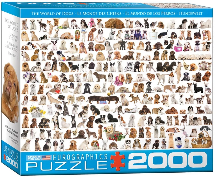 Eurographics „Šunų pasaulis“ 2000 detalių dėlionė 67×99 cm iššūkiui