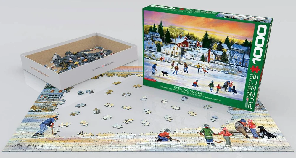 Eurographics Vakarinis pasičiuožinėjimas – 1000 dalių dėlionė 67x49 cm, aukšta kokybė
