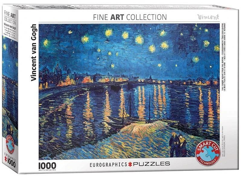 Eurographics Van Gogho „Žvaigždėta naktis virš Ronos“ dėlionė, 1000 detalių