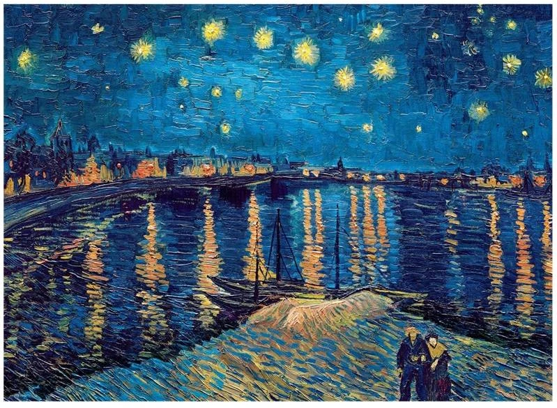 Eurographics Van Gogho „Žvaigždėta naktis virš Ronos“ dėlionė, 1000 detalių