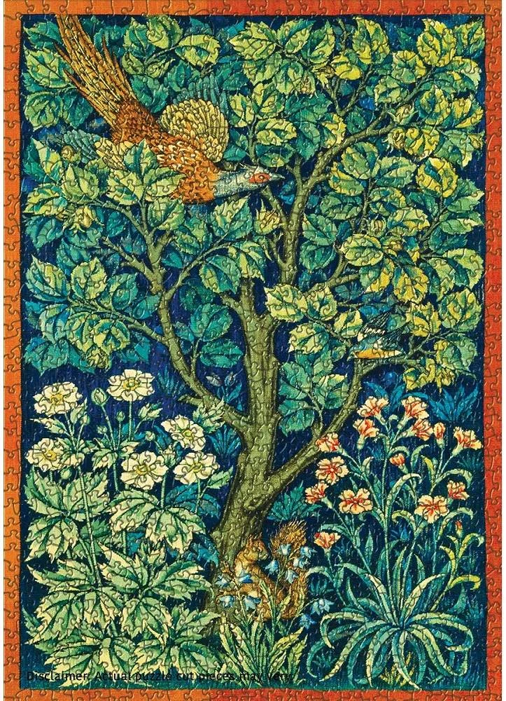 Eurographics William Morris „Fazano patinas“ 1000 detalių meno dėlionė su „Smart Cut“ technologija