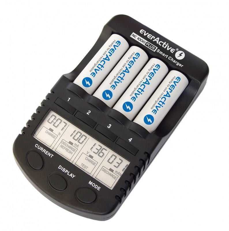 everActive profesionalus AA/AAA elementų įkroviklis NC-1000 PLUS