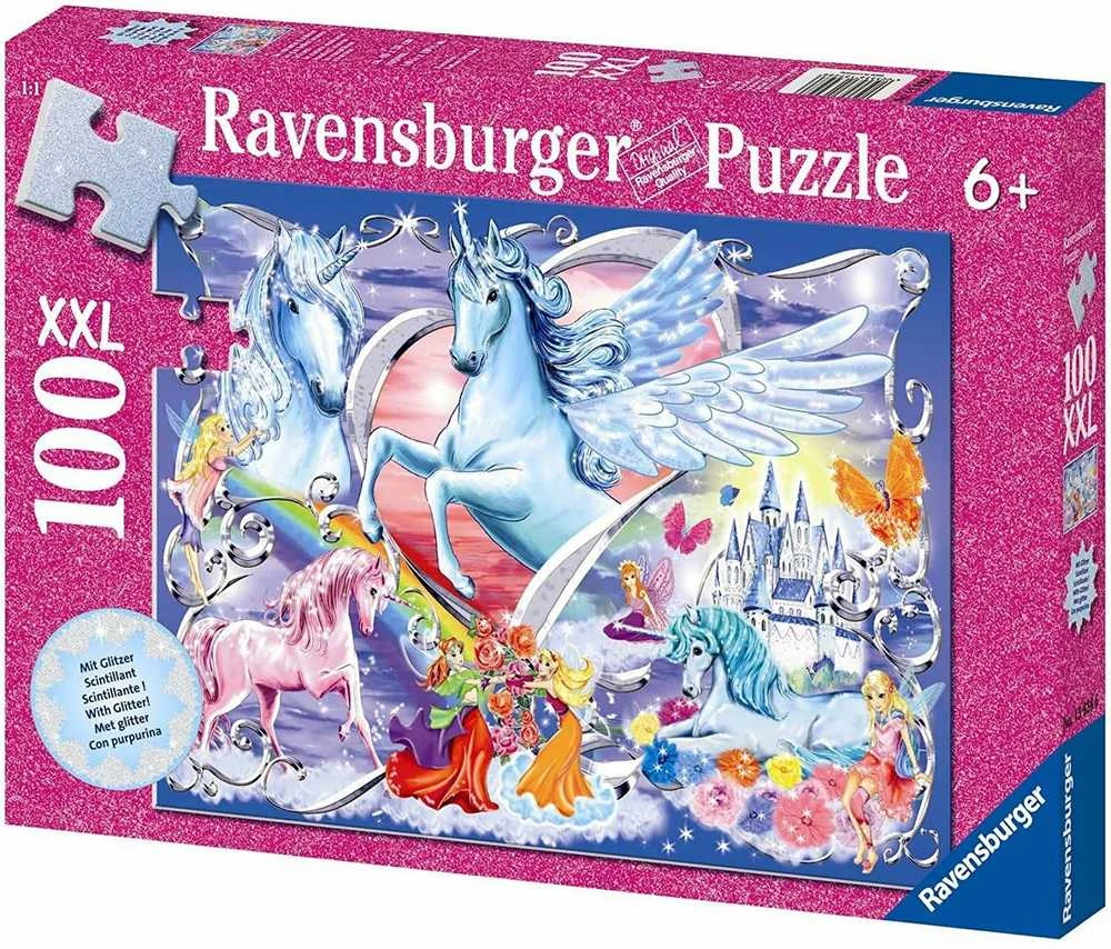 Fėjų žemė - 100vnt. Glitter Puzzle - RAVENSBURGER dėlionė