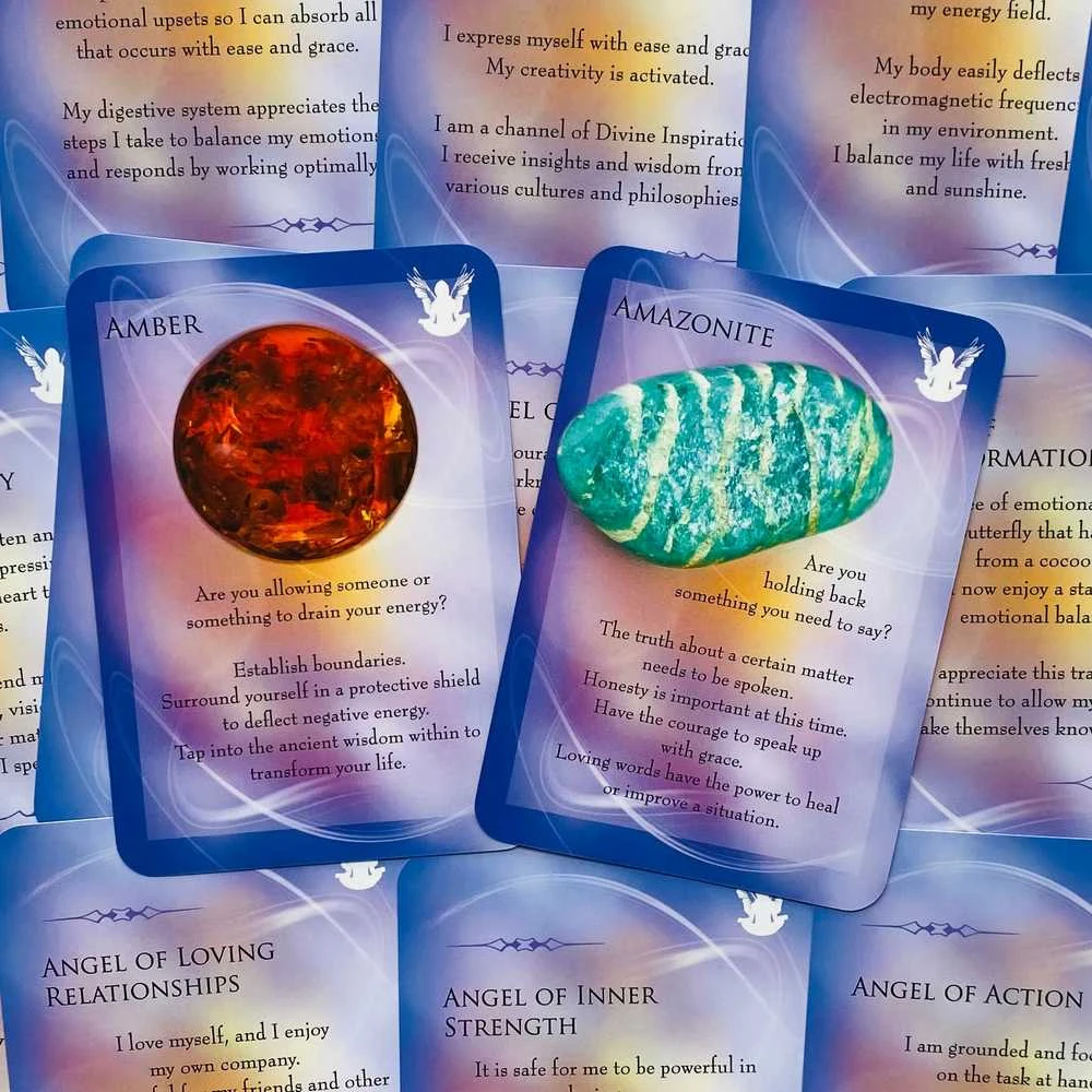 Findhorn Press Angels And Gemstone Guardians Oracle Kortos
