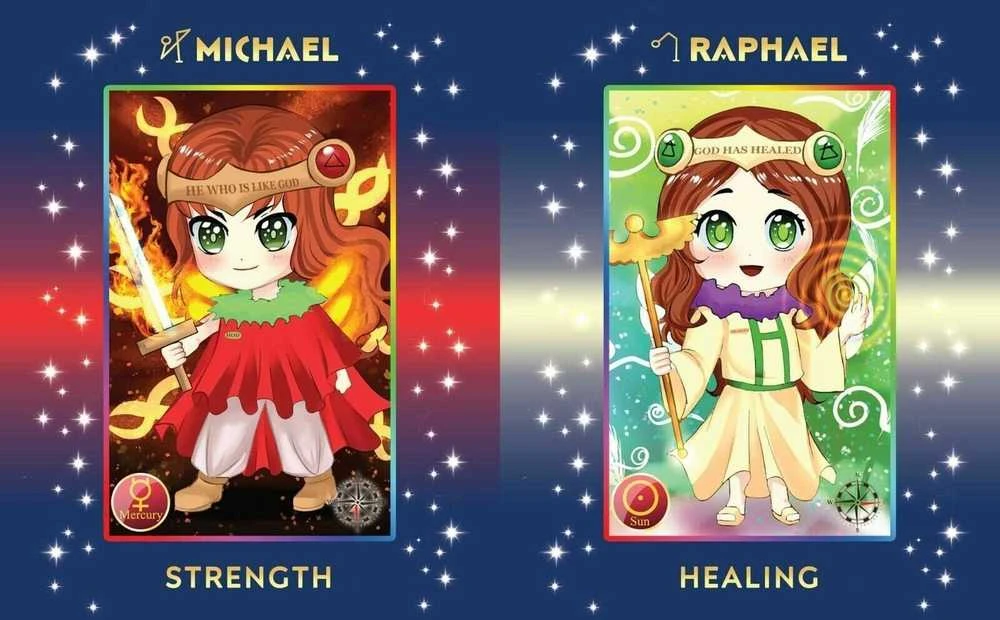 Findhorn Press Chibi Anime Angel kortos