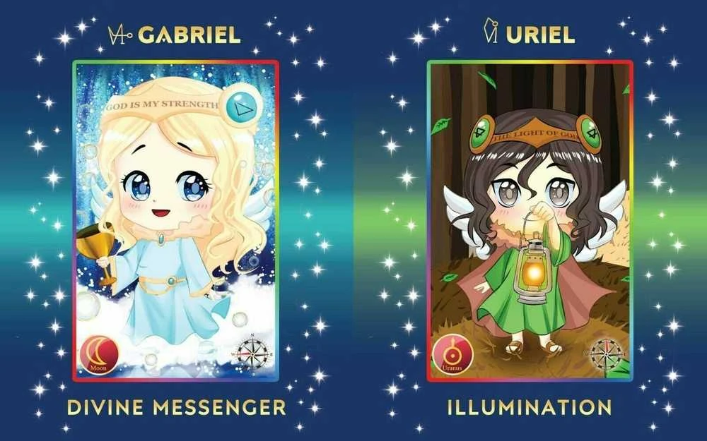 Findhorn Press Chibi Anime Angel kortos