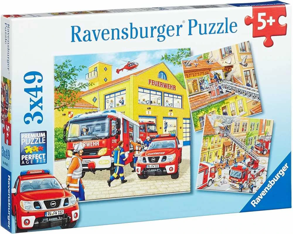 Ravensburger Dėlionė 3x49 vnt. - Ugniagesių brigada