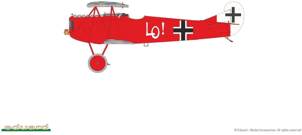 Fokker D.VIIF Weekend edition surenkamas lėktuvo modelis 1/48 Eduard 8483