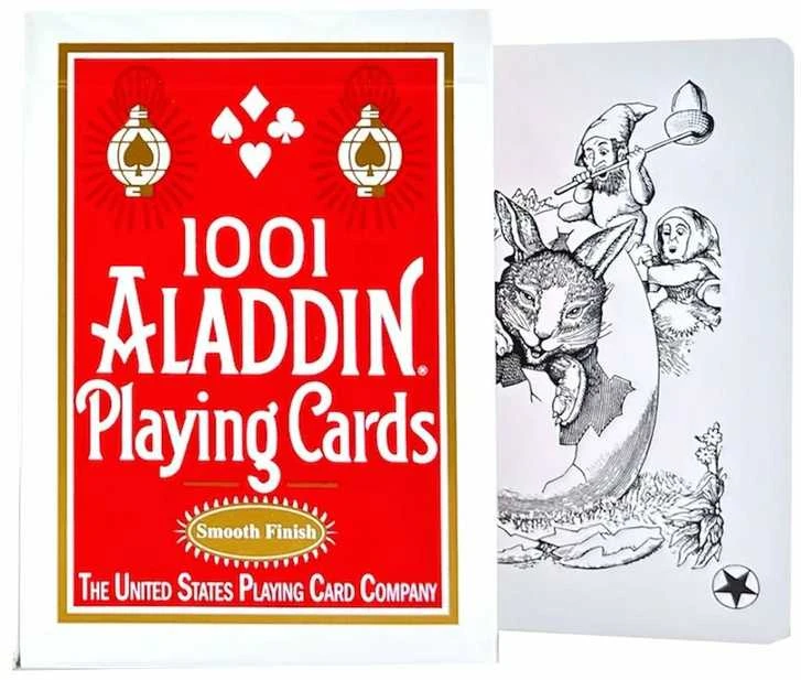Kolekcionuojamos Kortelės - Fournier 1001 Aladdin 52 Kortelės, 2 Juokdariai, Raudona