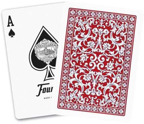 Fournier 505 pokerio kortos (Raudona)