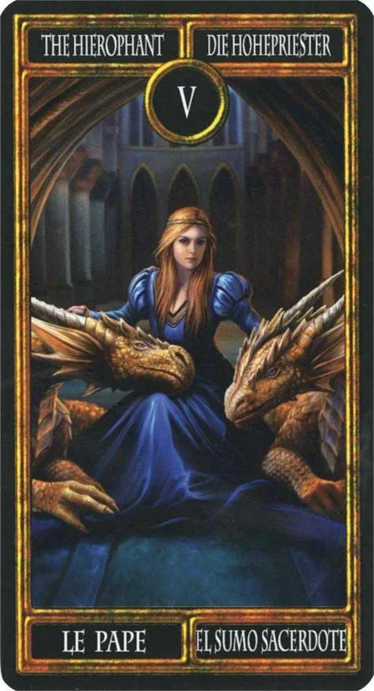 Bicycle Fournier Anne Stokes Drakonų Taro Kortos