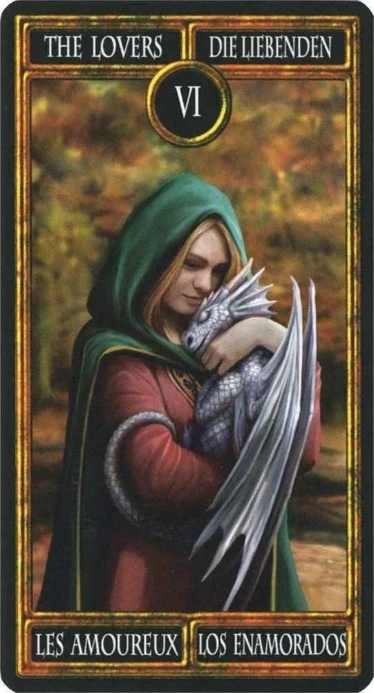 Bicycle Fournier Anne Stokes Drakonų Taro Kortos