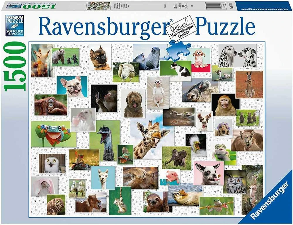 Ravensburger Dėlionė 1500 vnt. - Juokingi gyvūnai