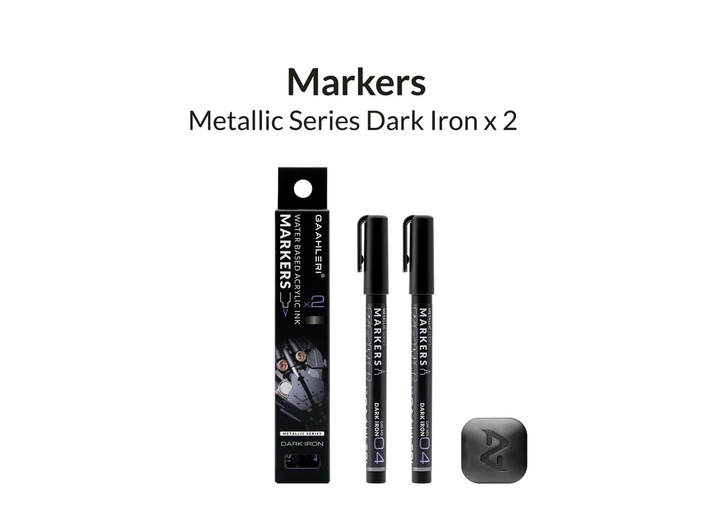 Gaahleri metaliniai žymekliai Metallic Series MS04 Dark Iron, 2 vnt.