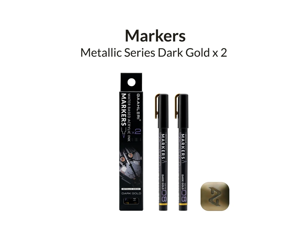 Gaahleri metaliniai žymekliai MS08 tamsus auksas, 2 vnt.