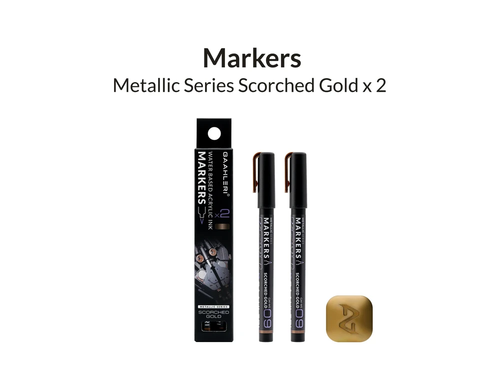Gaahleri Metallic serijos žymekliai MS09 Degintas auksas, 2 vnt.