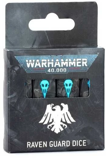 Games Workshop Raven Guard kauliukai Warhammer 40,000 – juodi perlamutriniai, 16 vnt