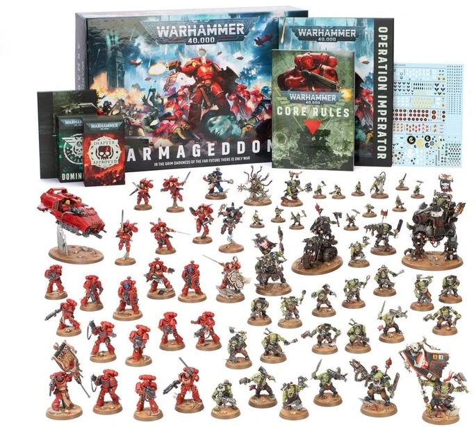 Games Workshop Warhammer 40,000 Armageddon startinis rinkinys: Space Marines ir Orkai