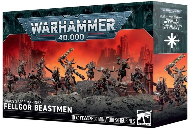 Games Workshop Warhammer 40,000 Chaos Space Marines Fellgor Beastmen miniatiūros (10 vnt.)