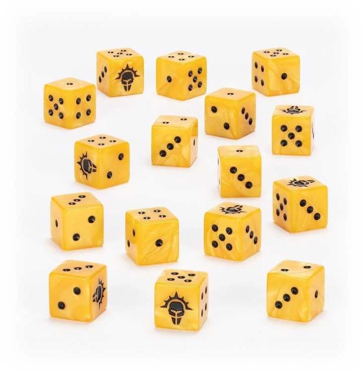 Games Workshop Warhammer 40,000 Imperial Knights kauliukai, 16 vnt, perlamutriniai 16 mm