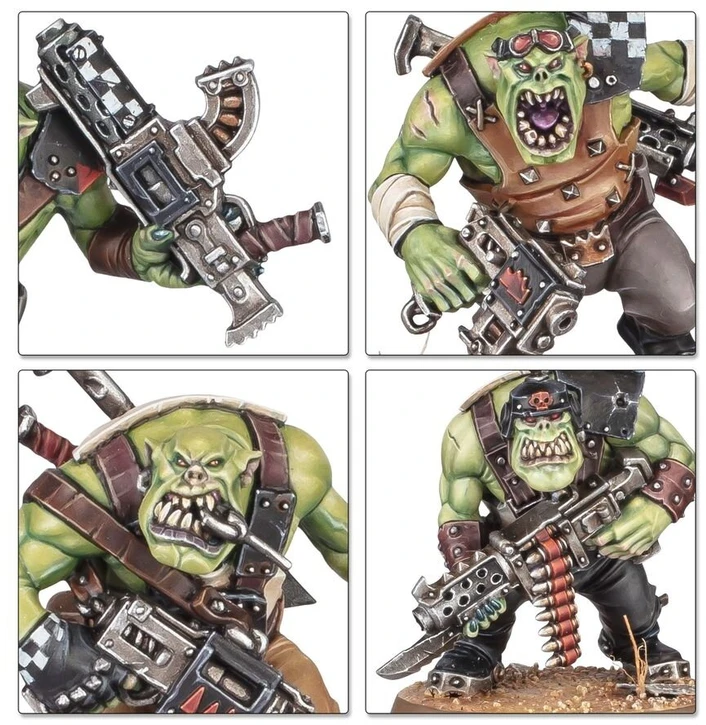 Games Workshop Warhammer 40,000 Orkų startinis rinkinys – miniatiūros, dažai, teptukas