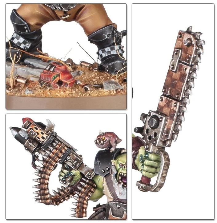 Games Workshop Warhammer 40,000 Orkų startinis rinkinys – miniatiūros, dažai, teptukas