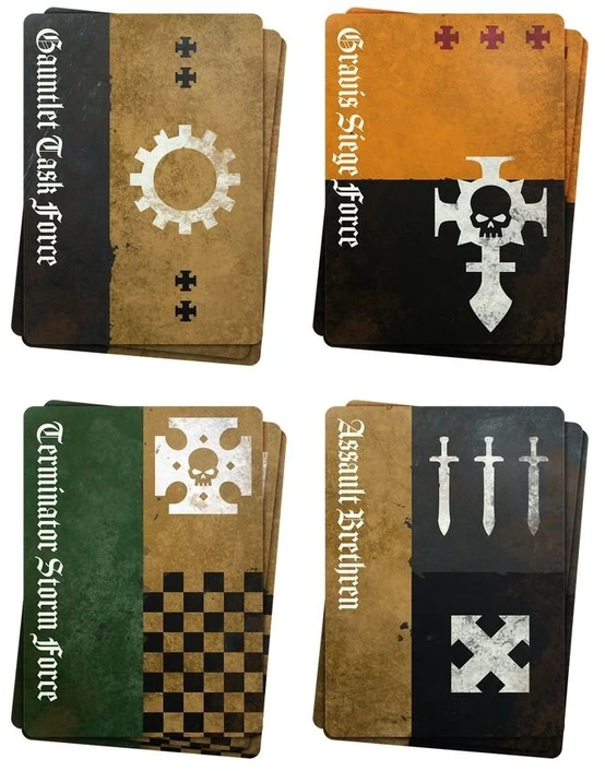 Games Workshop Warhammer 40,000 Space Marines Command Pack žaidimo kortos 48-02