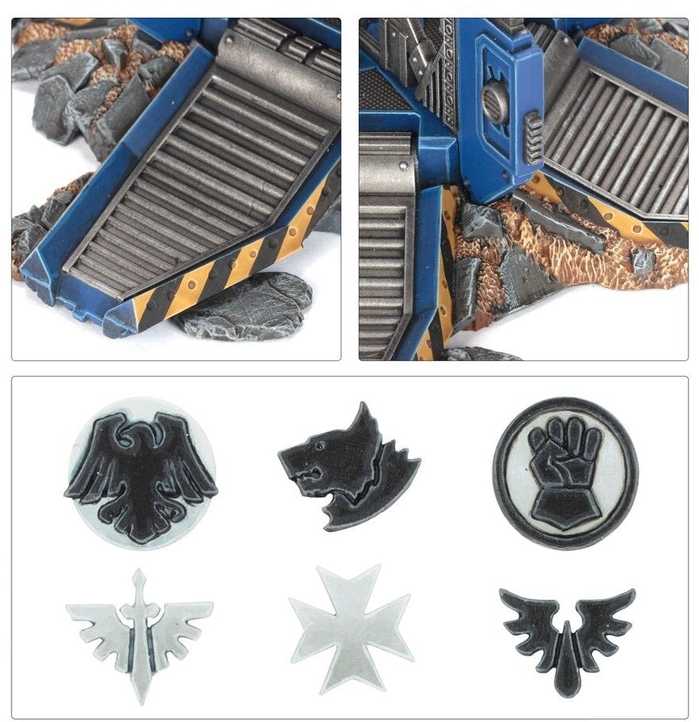 Games Workshop Warhammer 40,000 Space Marines desanto kapsulės, 2 vnt. (48-101)