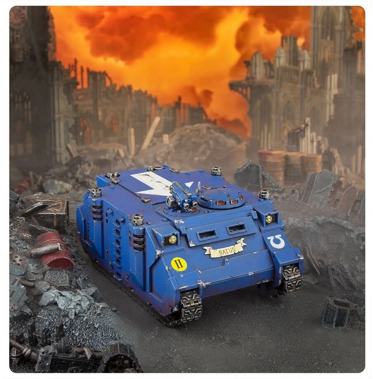 Games Workshop Warhammer 40,000 Space Marines Rhino šarvuotis, miniatiūra 48-109