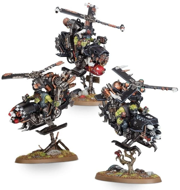 Games Workshop Warhammer 40k Orkų greito puolimo rinkinys: Deffkoptos ir Buggy