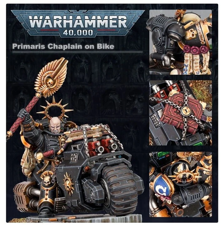 Games Workshop Warhammer 40k Space Marines Chaplain on Bike miniatiūra 48-31