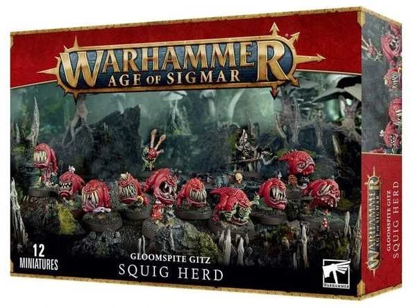 Games Workshop Warhammer Age of Sigmar: Gloomspite Gitz Squig Herd – 10+2 miniatiūrų rinkinys