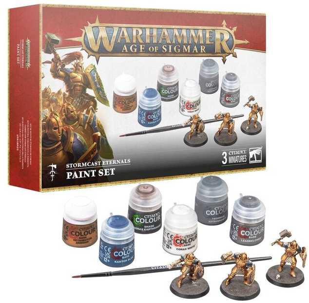 Games Workshop Warhammer Age of Sigmar Stormcast Eternals dažų ir figūrėlių rinkinys
