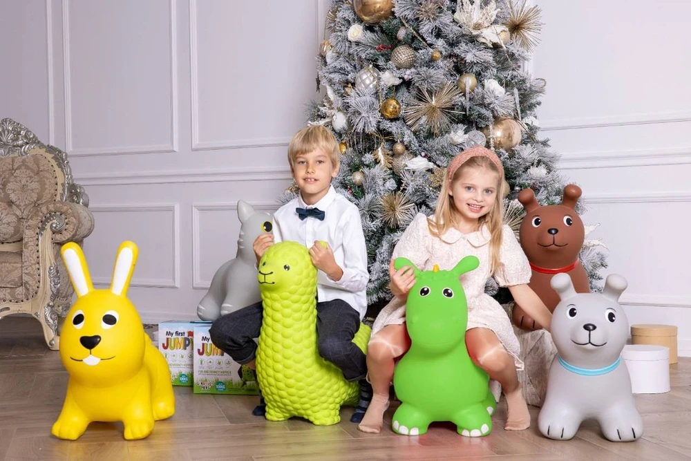 Gerard Toys Pripučiamas šokliukas vaikams „Žalias drakoniukas“ su pompa, nuo 12 mėn.