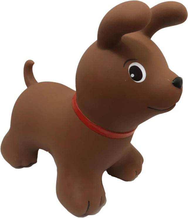 Gerard Toys Rudas šuniuko šokliukas 58 cm vaikams nuo 1 m – su pompa, BPA Free