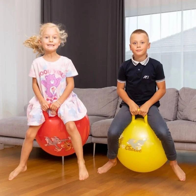Gerard Toys Tomas ir Džeris šokliukas-kamuolys vaikams 45 cm, neslystantis, su pompa