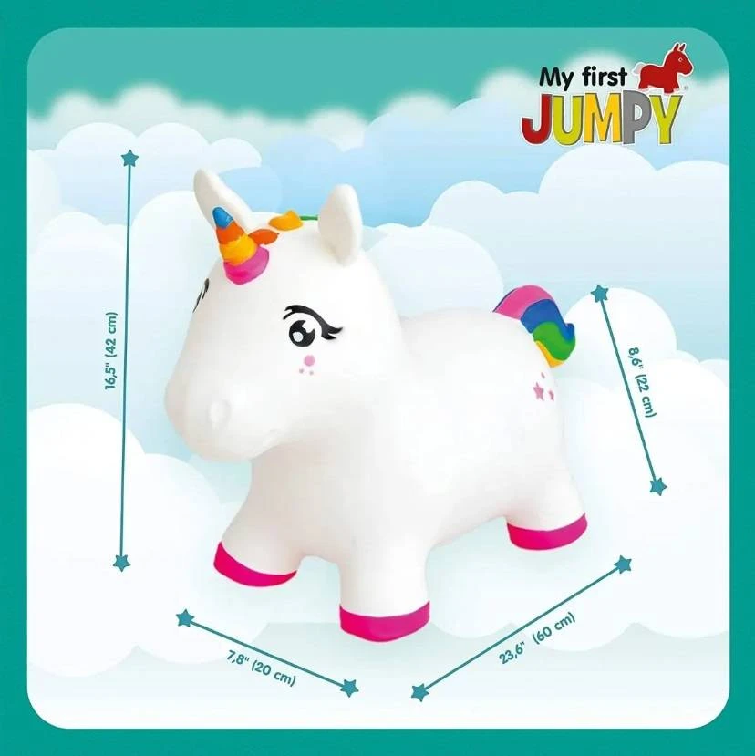Gerard Toys Vienaragio šokliukas vaikams 58 cm su pompa, neslystantis, iki 100 kg