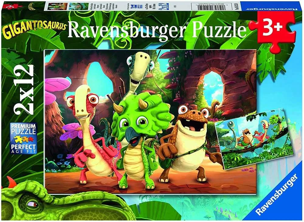Giganotosaurus 2 x 12 Puzzle - RAVENSBURGER dėlionė