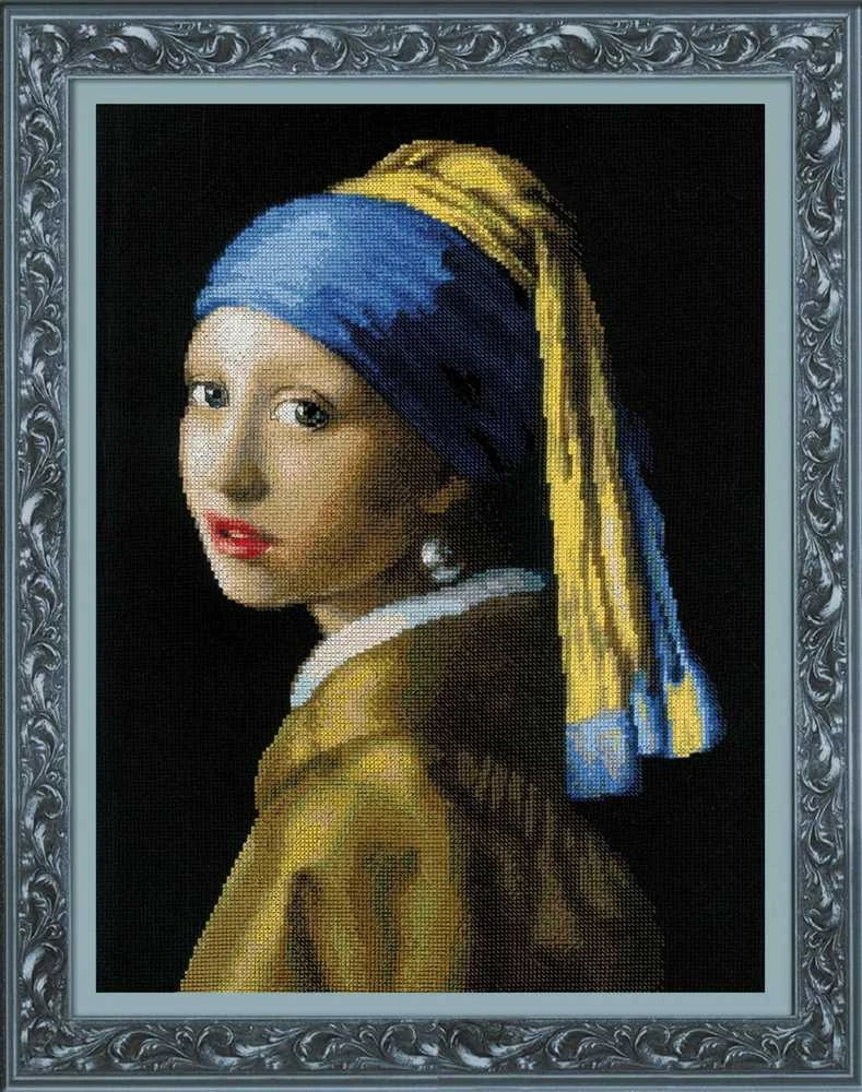 Girl with a Pearl Earring after J. Vermeer's Painting. Siuvinėjimo rinkinys iš RIOLIS Nr.: 100/063