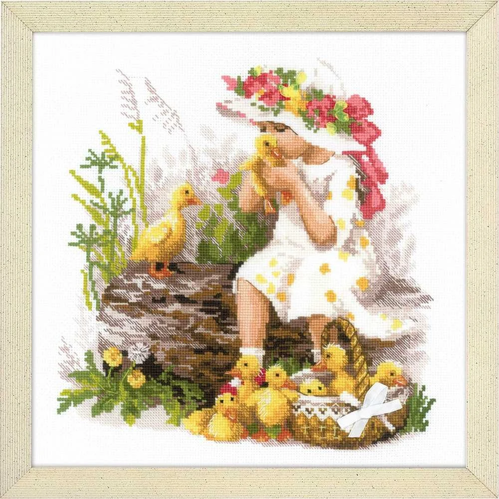 Girl with Ducklings siuvinėjimo rinkinys iš RIOLIS Nr.: 1781