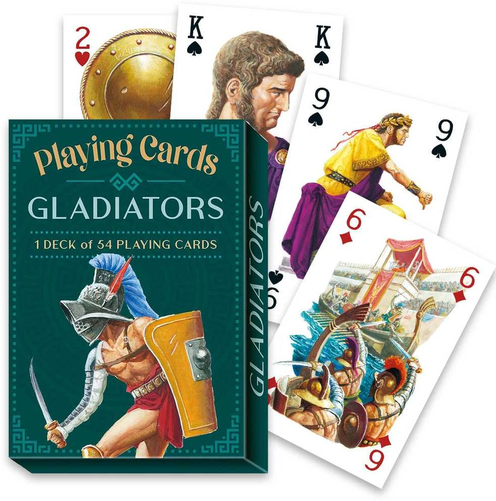 Kortų Žaidimas - Gladiatoriai Lo Scarabeo 54 Kortos 88x58mm Plastiku Padengtos