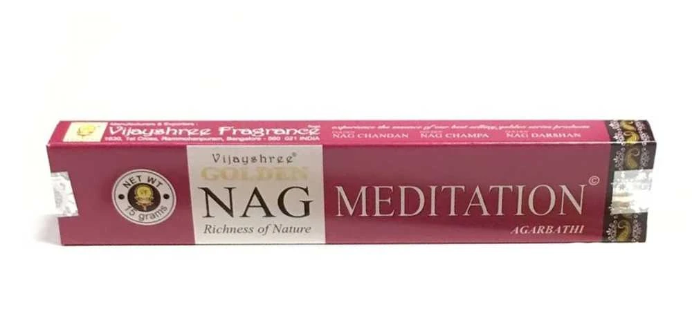 Smilkalų lazdelės Nag Meditation Golden, Vijayshree, 15g